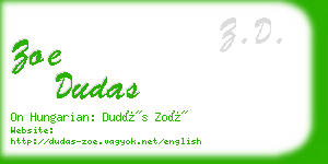 zoe dudas business card